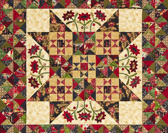 Midnight Blooms Quilt Pattern