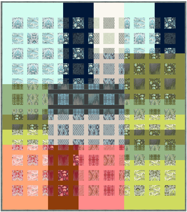 Pink Color Blocks Quilt Pattern