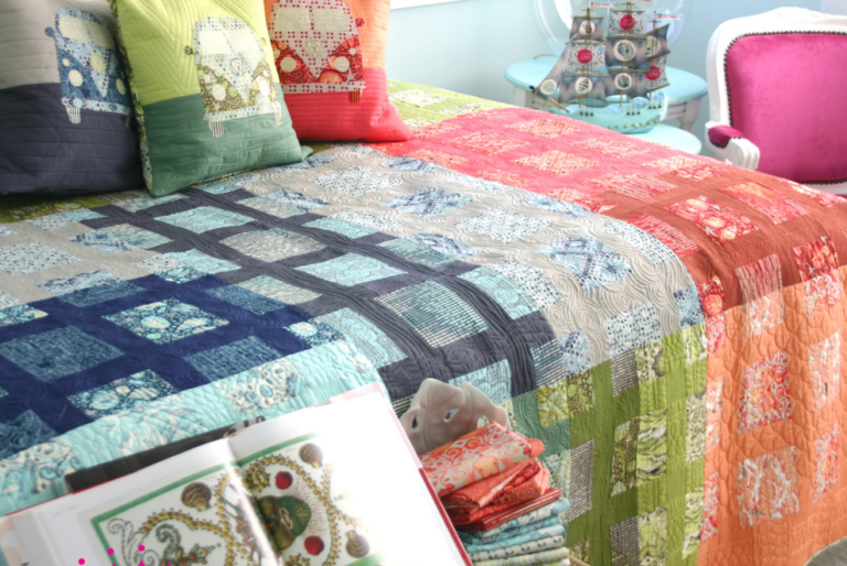 Pink Color Blocks Quilt Pattern - Quilting Wonders