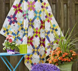 Vivid Grid Quilt Free Pattern