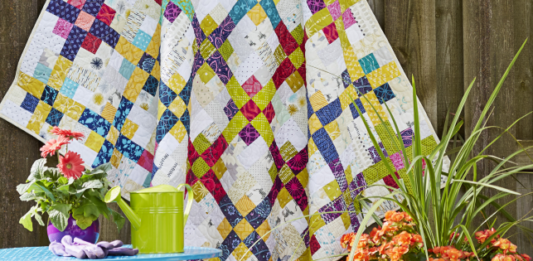 Vivid Grid Quilt Free Pattern