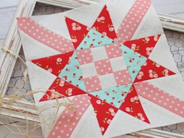 Ohio Star Variation Quilt Block Pattern