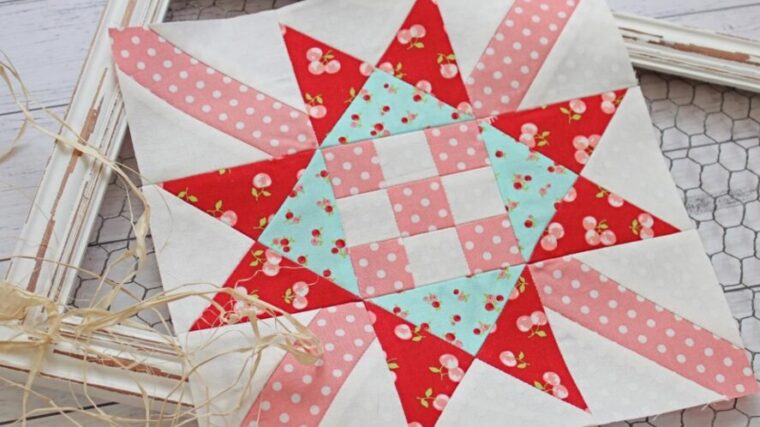 Ohio Star Variation Quilt Block Pattern