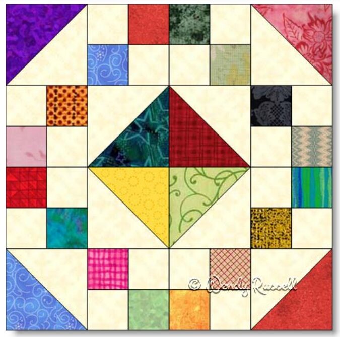 Jewel Box Block Free Pattern