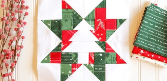 Christmas Tree Star Block Free Patterns