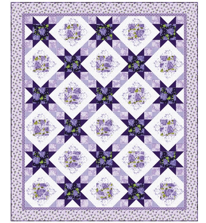 Rosy Stars Quilt Pattern PDF