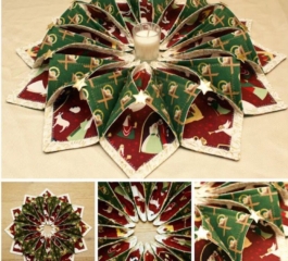 Fold & Stitch Wreath Tutorial