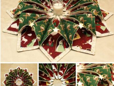 Fold & Stitch Wreath Tutorial