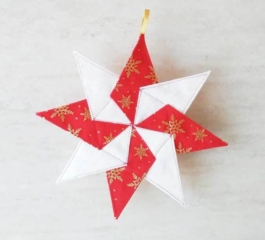 Kaleidoscope Star Quilted Christmas Ornament Pattern