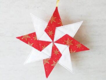 Kaleidoscope Star Quilted Christmas Ornament Pattern