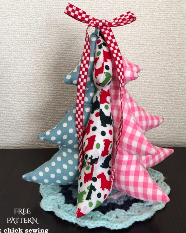 Padded Fabric Christmas Tree Decoration