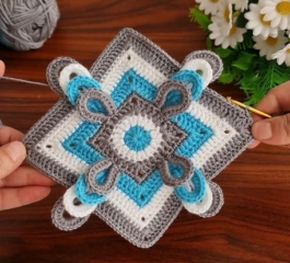 How to Crochet a Square-Style Coaster (Supla)