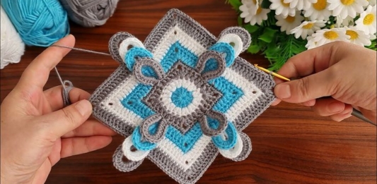How to Crochet a Square-Style Coaster (Supla)