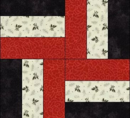 Rail Fence Quilt Block Pattern