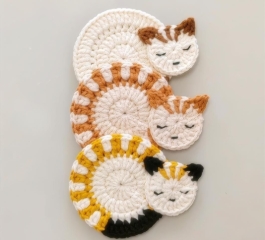 Crochet Kitten Coaster Tutorial – Free Pattern