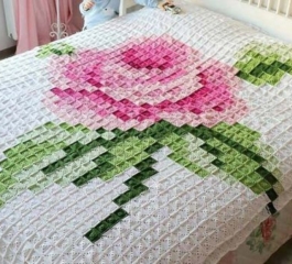 Crochet Rose Quilt Blanket  Full Tutorial