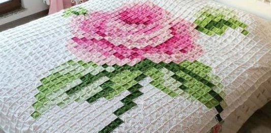 Crochet Rose Quilt Blanket  Full Tutorial