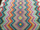 Colorful Zigzag Blanket Free Crochet Pattern