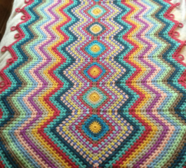 Colorful Zigzag Blanket Free Crochet Pattern