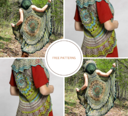 2 Lady’s Circle Mandala Vest Free Crochet Patterns
