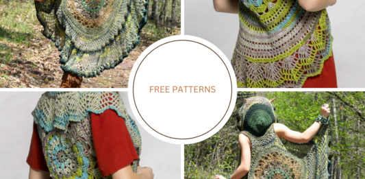 2 Lady’s Circle Mandala Vest Free Crochet Patterns
