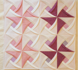 Windmill Cathedral Window Quilt Pattern