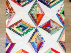 Scrappy Star String Quilt Block Pattern