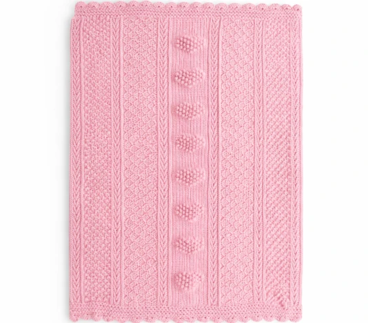 Aran Hearts Throw – Free Crochet Pattern