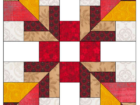 Radiant Cross Quilt Block Pattern