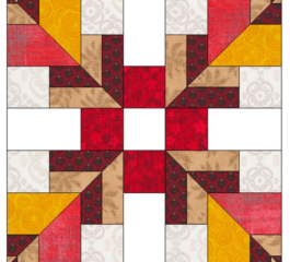 Radiant Cross Quilt Block Pattern