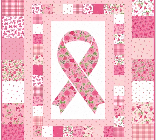 Strength In Pink Hope Free Quilt Pattern