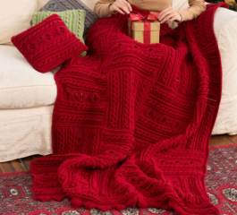 Crochet Divine Textured Throw & Pillow Pattern