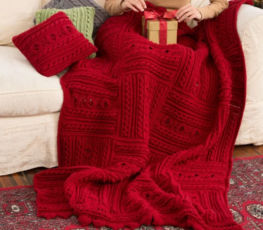 Crochet Divine Textured Throw & Pillow Pattern