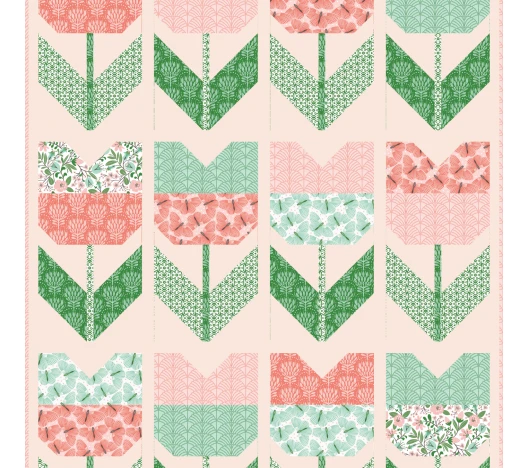 Gardening Girl Tulip Quilt Pattern