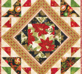 Framed Poinsettias Holiday Mini Pattern
