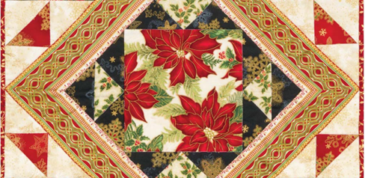 Framed Poinsettias Holiday Mini Pattern