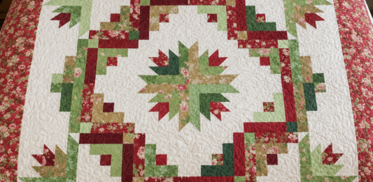 Christmas Pine Wreath Quilt Pattern