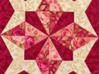 Four-Diamond Star Quilt Block Pattern