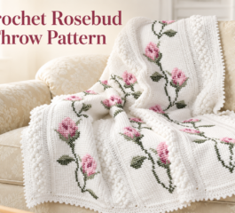Crochet Rosebud Throw Pattern
