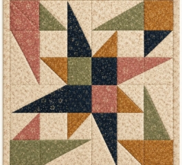 Pin Twist Star Quilt Block Pattern